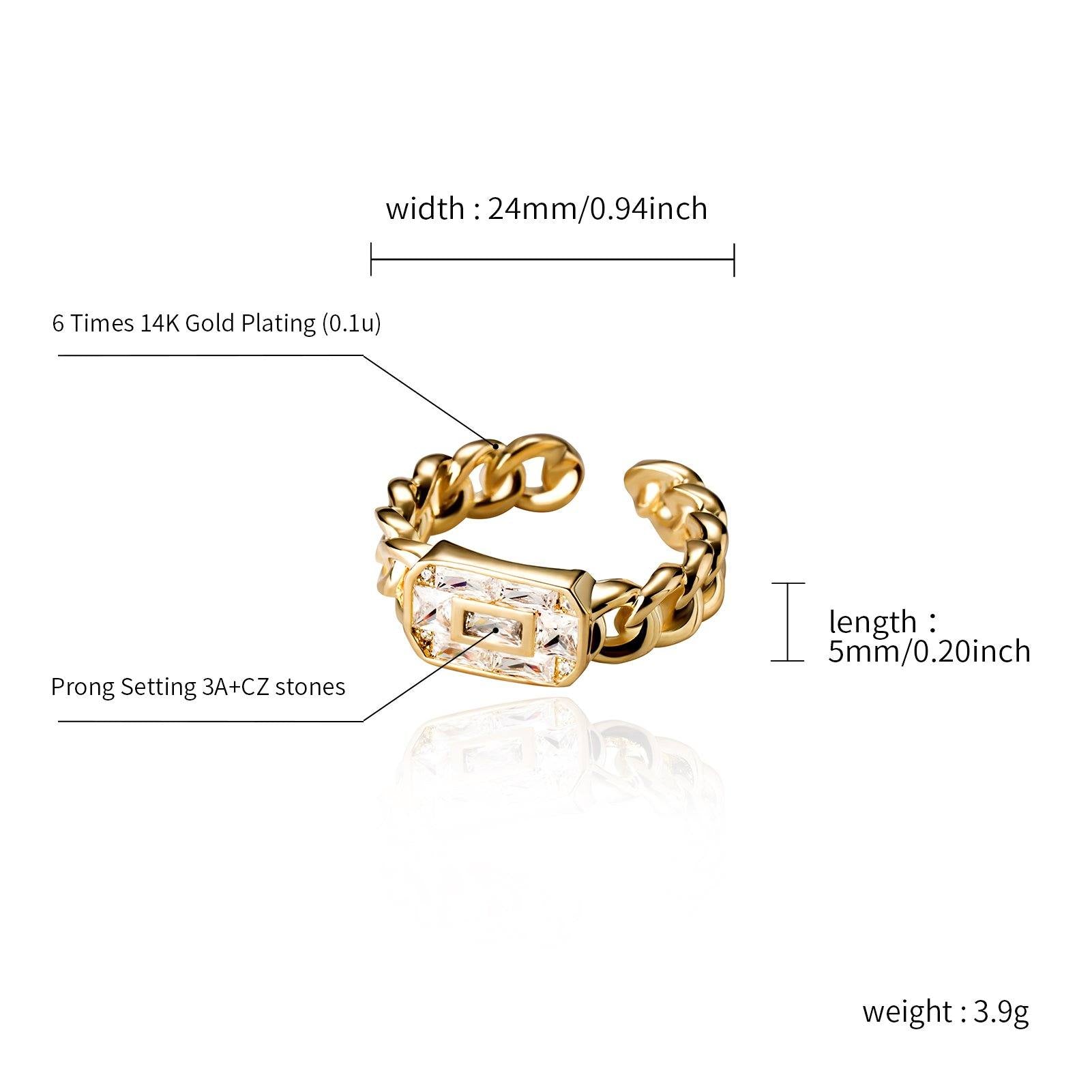 Baguette Rings - Gold - Alliceonyou