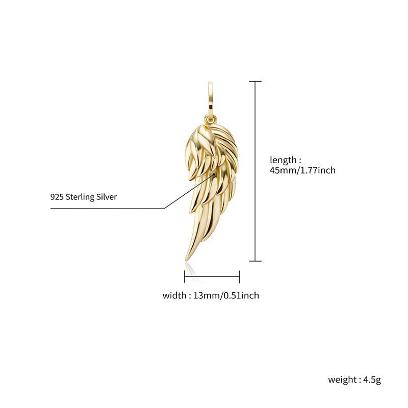 925 Angle Wing Pendants - GOLD - Alliceonyou