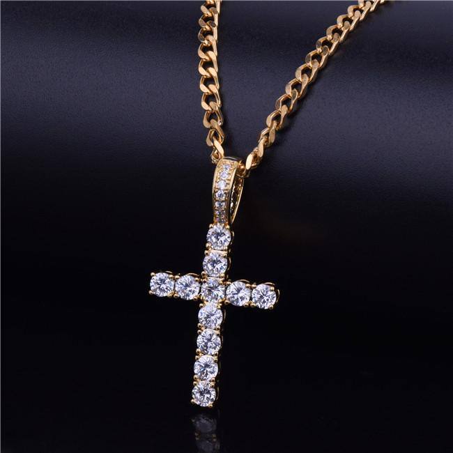 Tennis Cross Pendant - GOLD - Alliceonyou