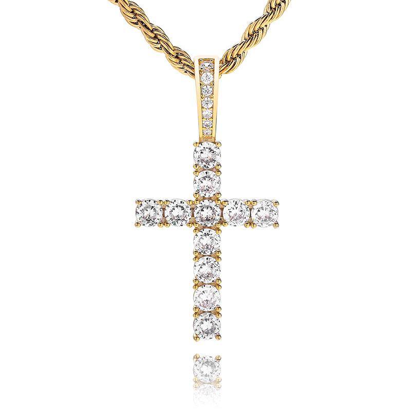 Tennis Cross Pendant - GOLD - Alliceonyou