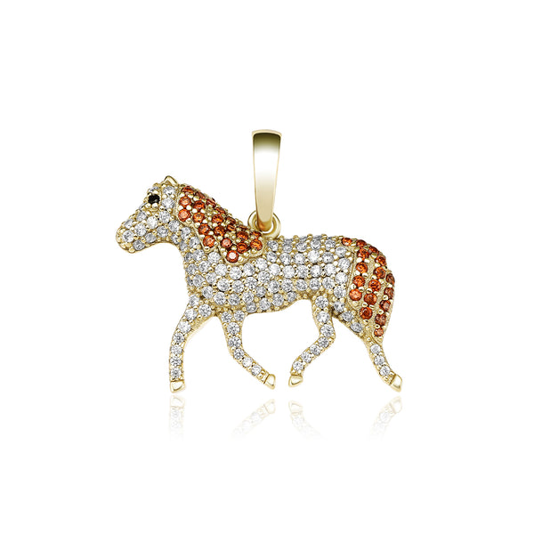 925 Horse Pendant - Gold