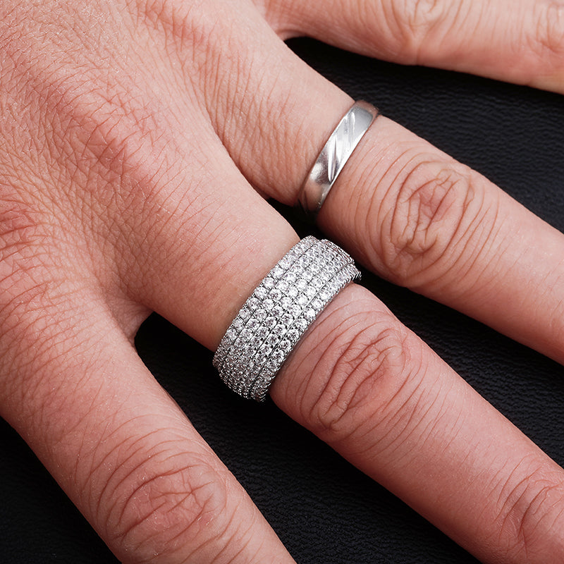 Row Band Rings - SLIVER - Alliceonyou