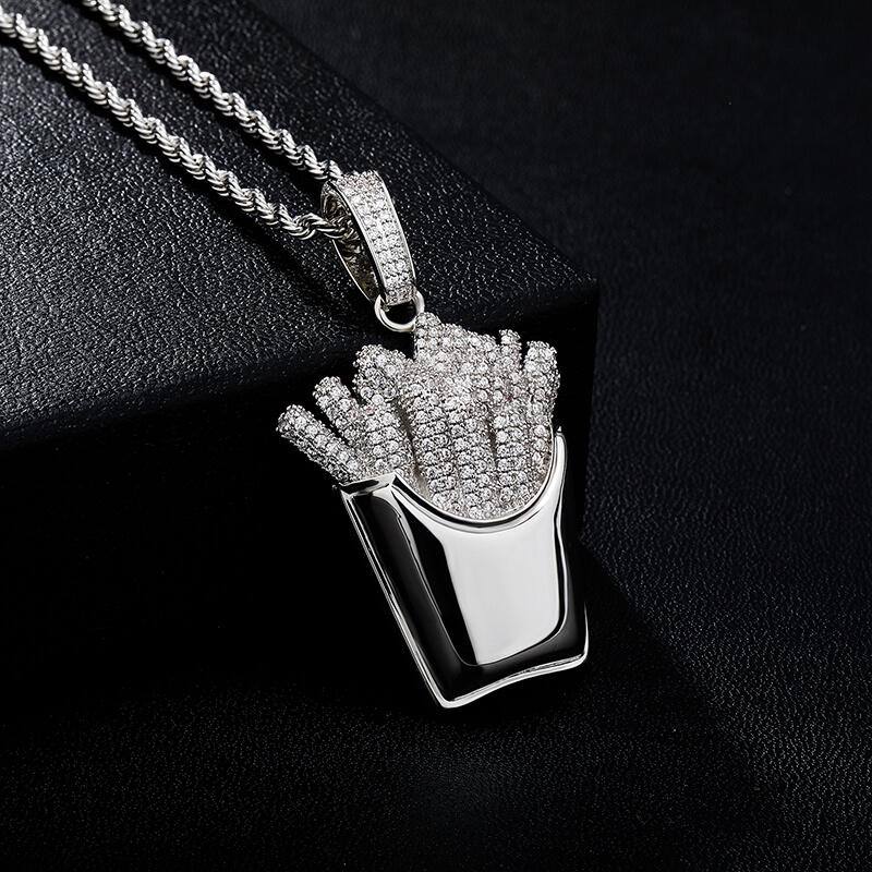 French Fries Pendant - SLIVER - Alliceonyou