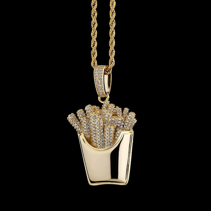 French Fries Pendant - GOLD - Alliceonyou