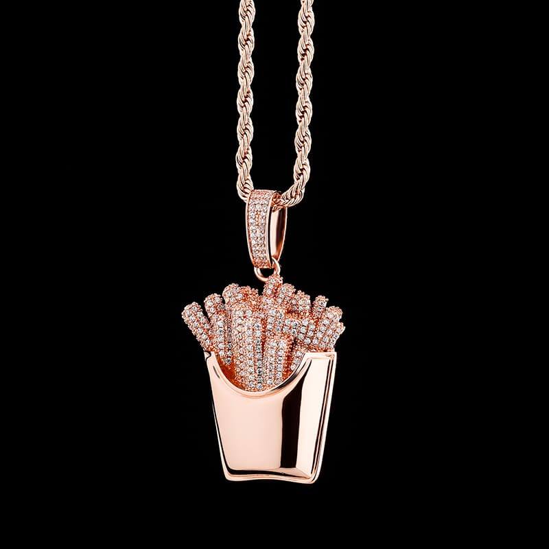 French Fries Pendant - ROSE GOLD - Alliceonyou