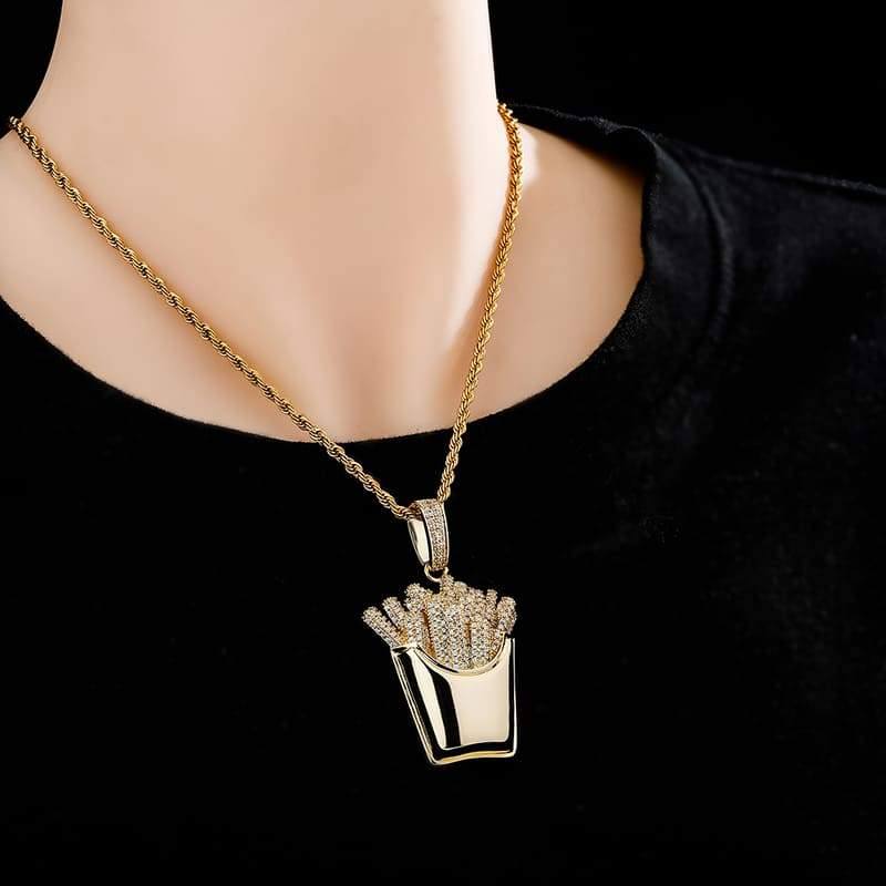 French Fries Pendant - GOLD - Alliceonyou