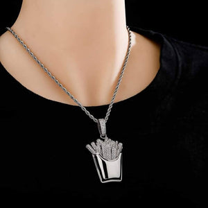 French Fries Pendant - SLIVER - Alliceonyou