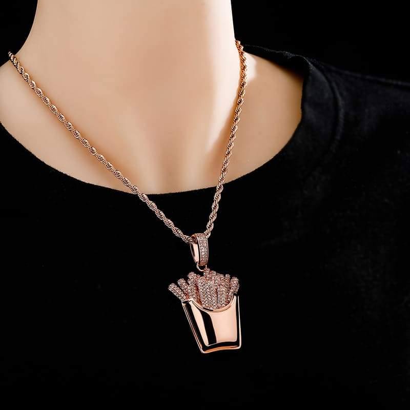 French Fries Pendant - ROSE GOLD - Alliceonyou