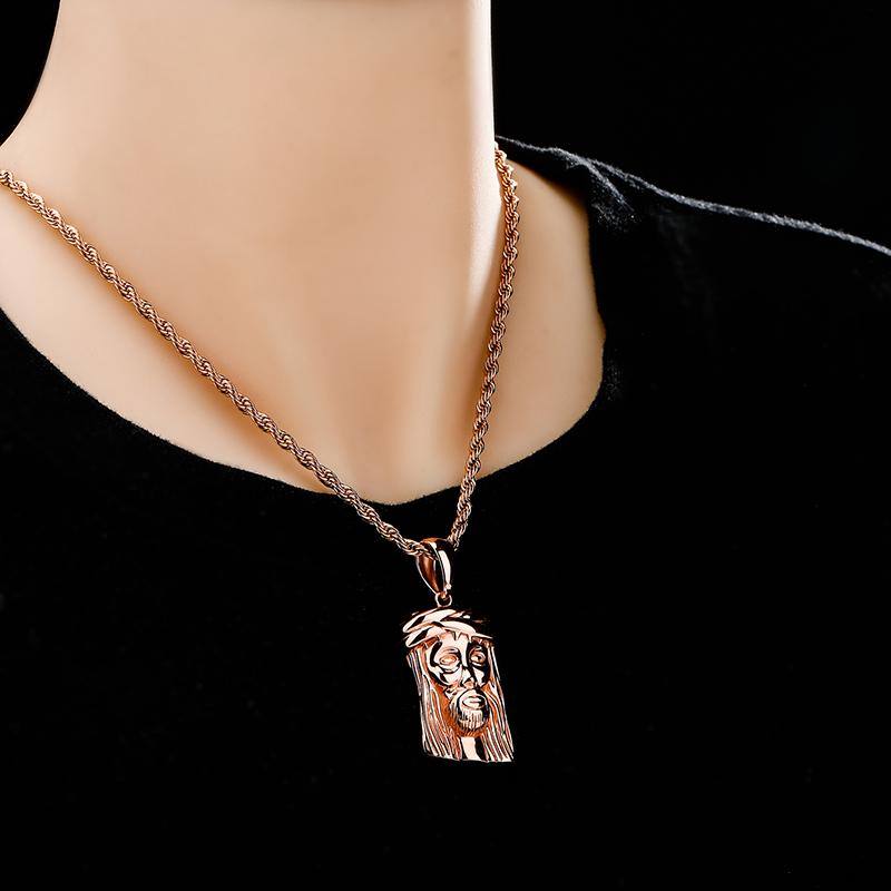 925 Jesus Pendant - ROSE GOLD - Alliceonyou