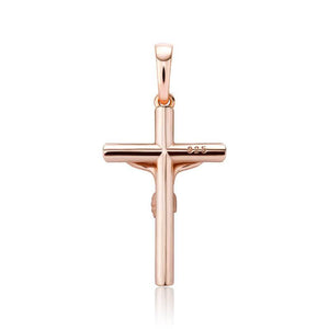 925 Baeguette Cross Pendants - ROSE GOLD - Alliceonyou