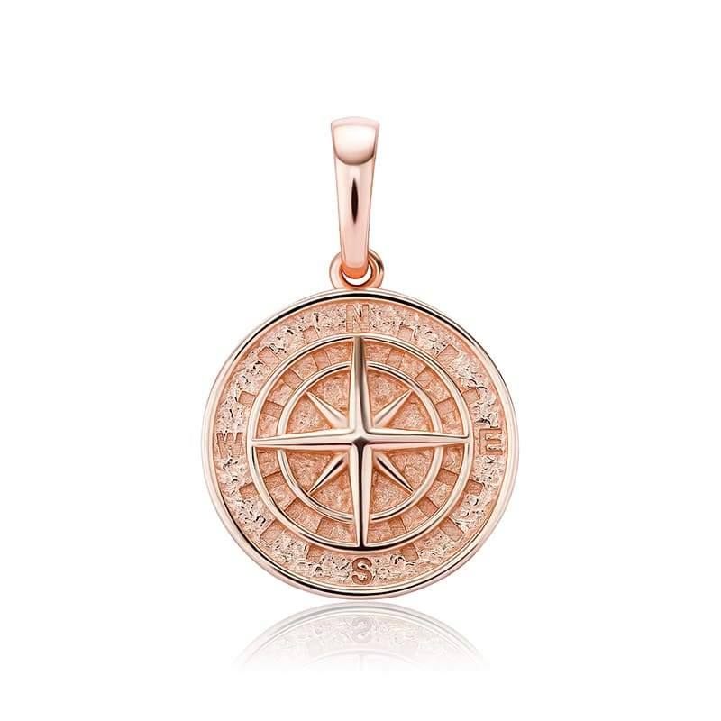 925 Compass Pendant - ROSE GOLD - Alliceonyou