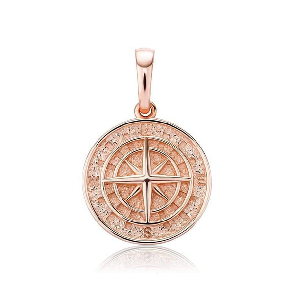 925 Compass Pendant - ROSE GOLD - Alliceonyou