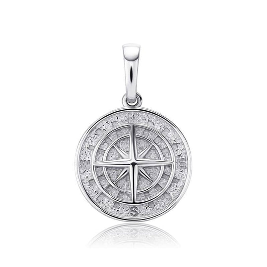 925 Compass Pendant - SLIVER - Alliceonyou