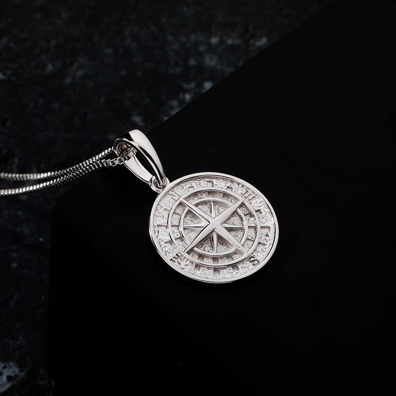 925 Compass Pendant - SLIVER - Alliceonyou