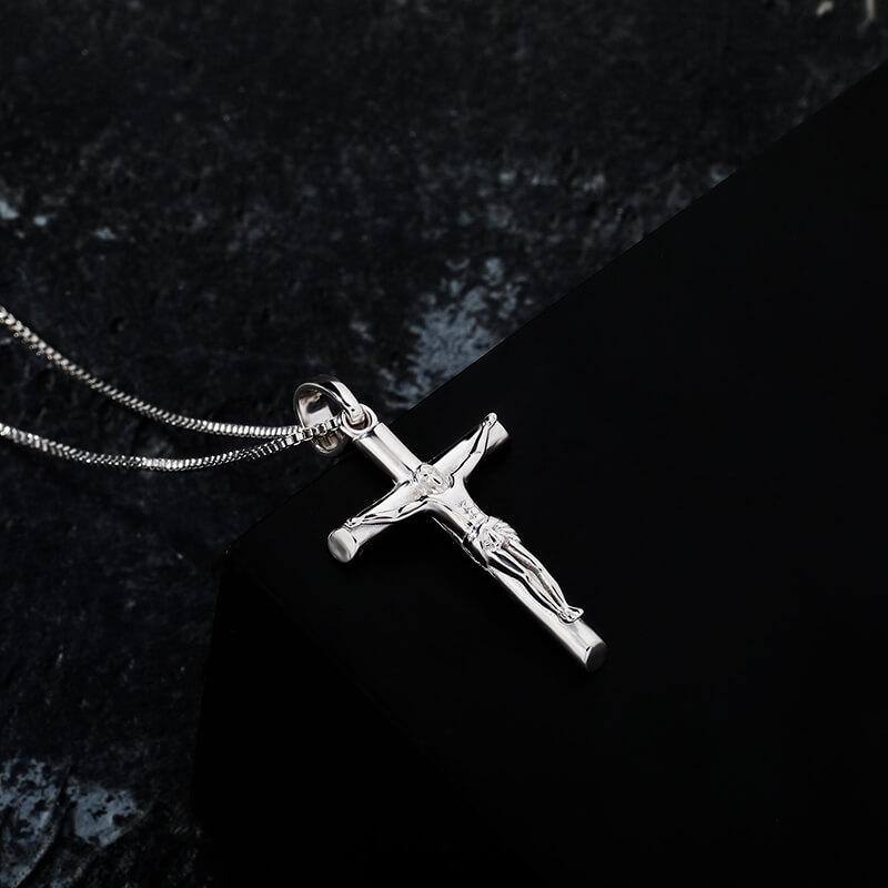 925 Baeguette Cross Pendants - SLIVER - Alliceonyou