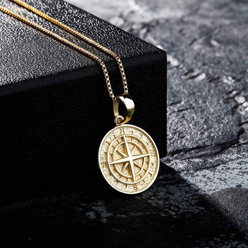 925 Compass Pendant - GOLD - Alliceonyou