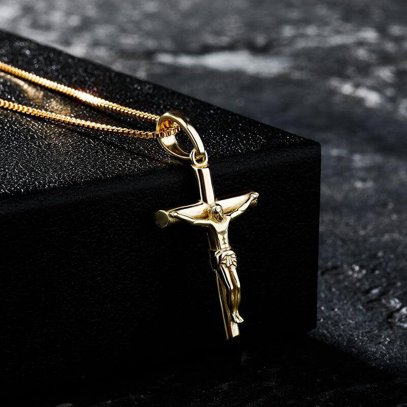 925 Baeguette Cross Pendants - GOLD - Alliceonyou