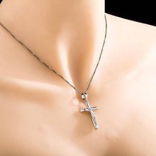 Load image into Gallery viewer, 925 Baeguette Cross Pendants - ROSE GOLD - Alliceonyou
