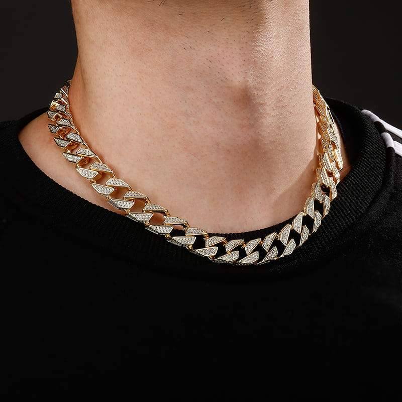 13MM Prong Link Choker Chain - GOLD - Alliceonyou