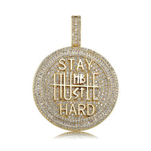 Load image into Gallery viewer, Stay Humble Hustle Hard Pendent - GOLD - Alliceonyou

