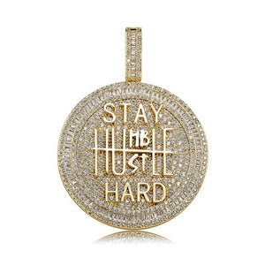 Stay Humble Hustle Hard Pendent - GOLD - Alliceonyou