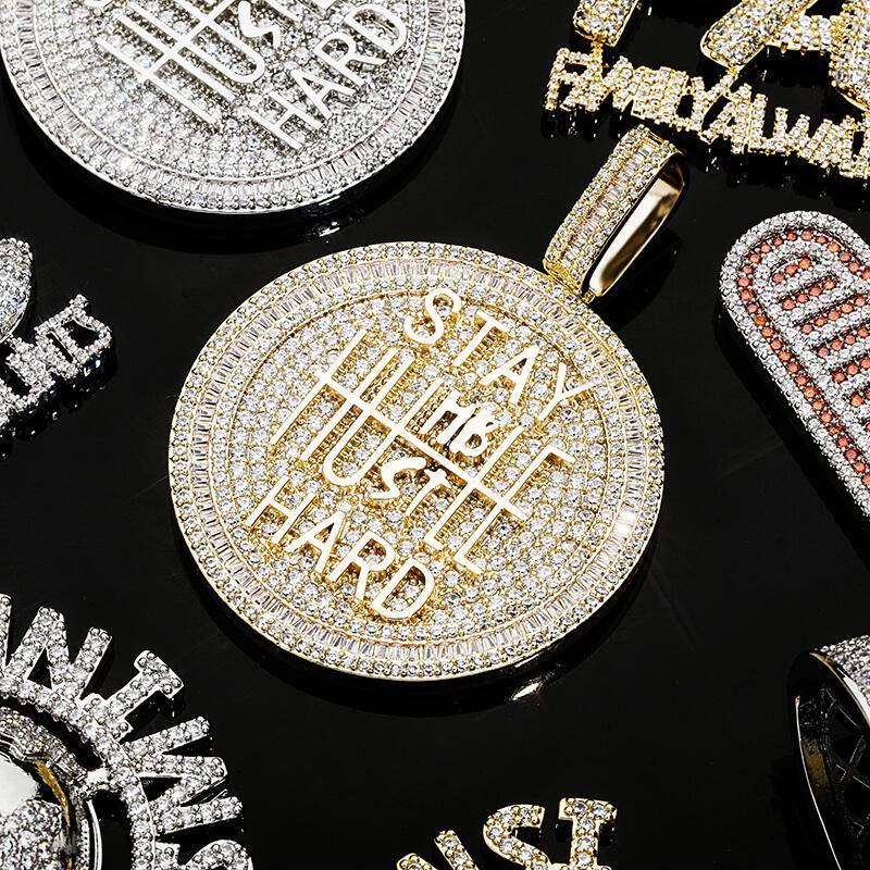 Stay Humble Hustle Hard Pendent - SLIVER - Alliceonyou