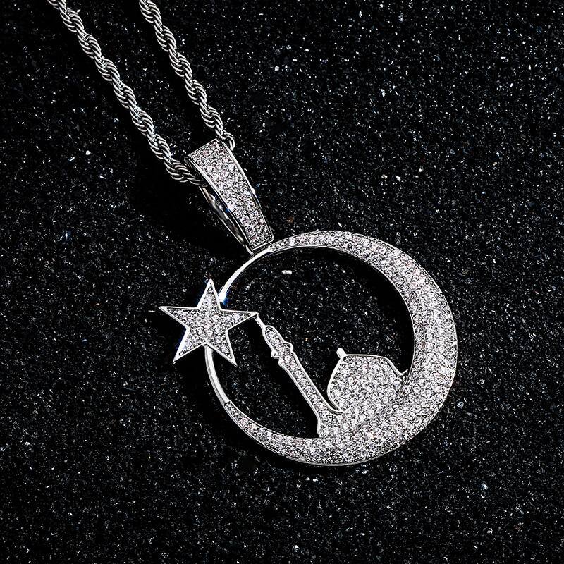 Star Moon Castle Pendent - SLIVER - Alliceonyou