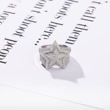 Load image into Gallery viewer, 3D Star Punky Rappers Ring For Men-Silver
