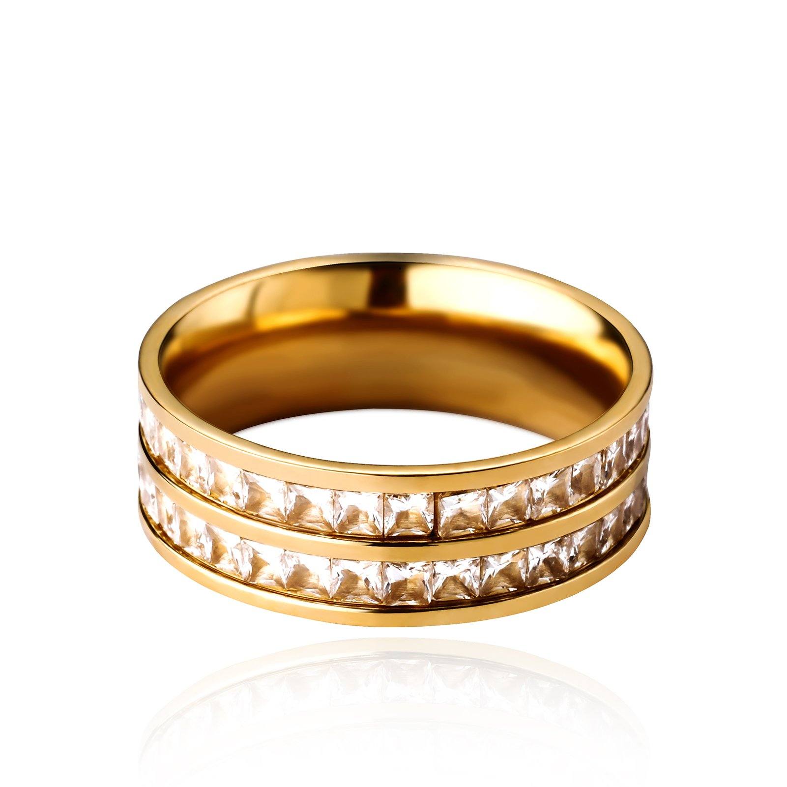 2MM Double Round Rings -Gold - Alliceonyou