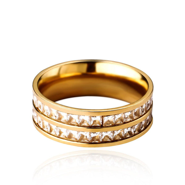 2MM Double Round Rings -Gold - Alliceonyou