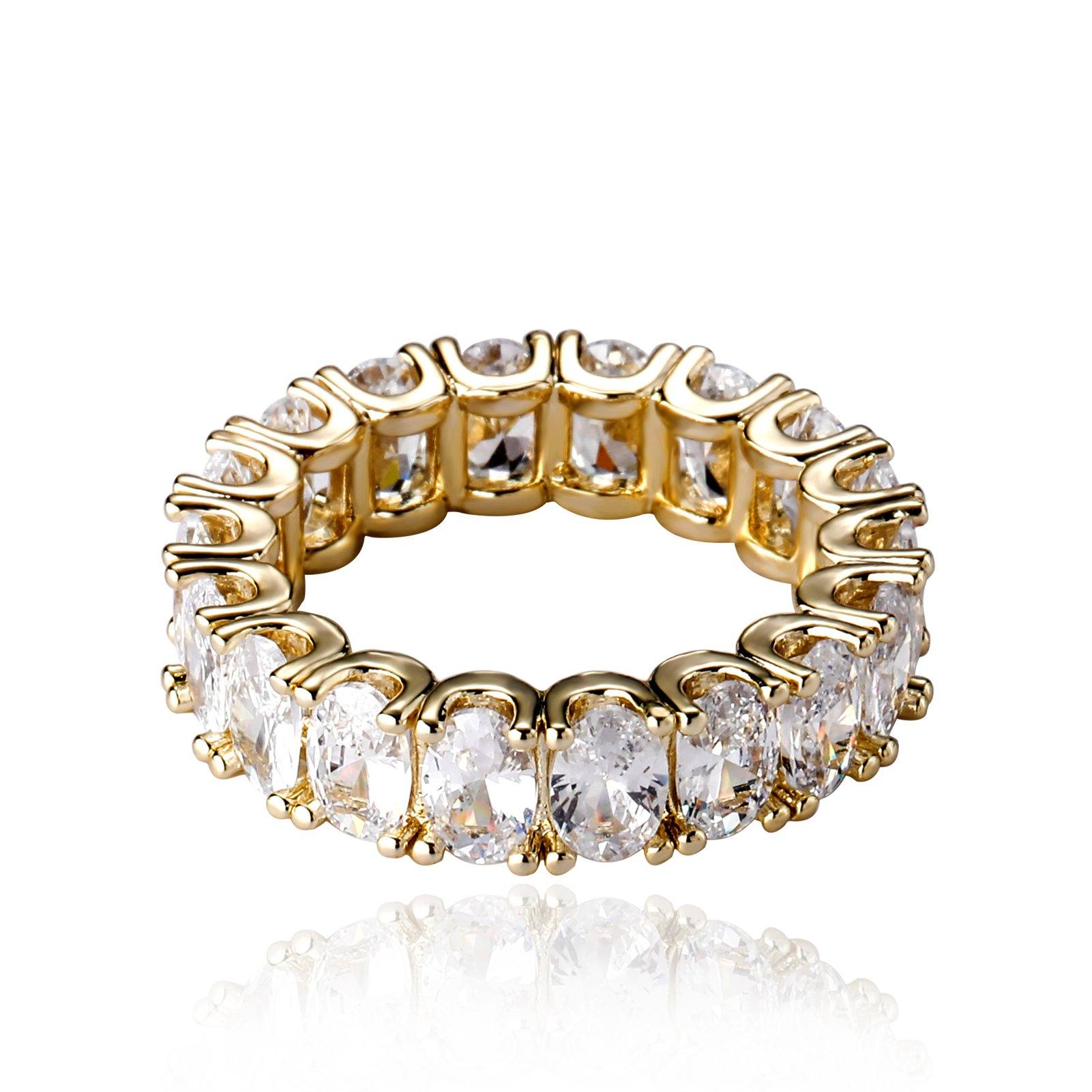 Single Row Diamond Ring - Gold - Alliceonyou