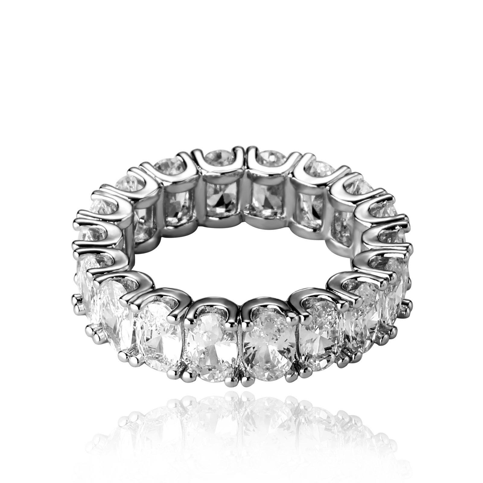 Single Row Diamond Ring - Sliver - Alliceonyou