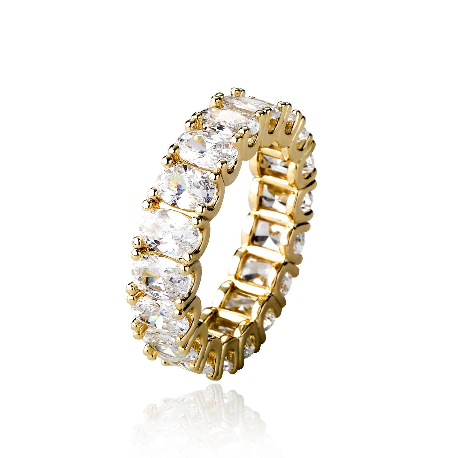 Single Row Diamond Ring - Gold - Alliceonyou