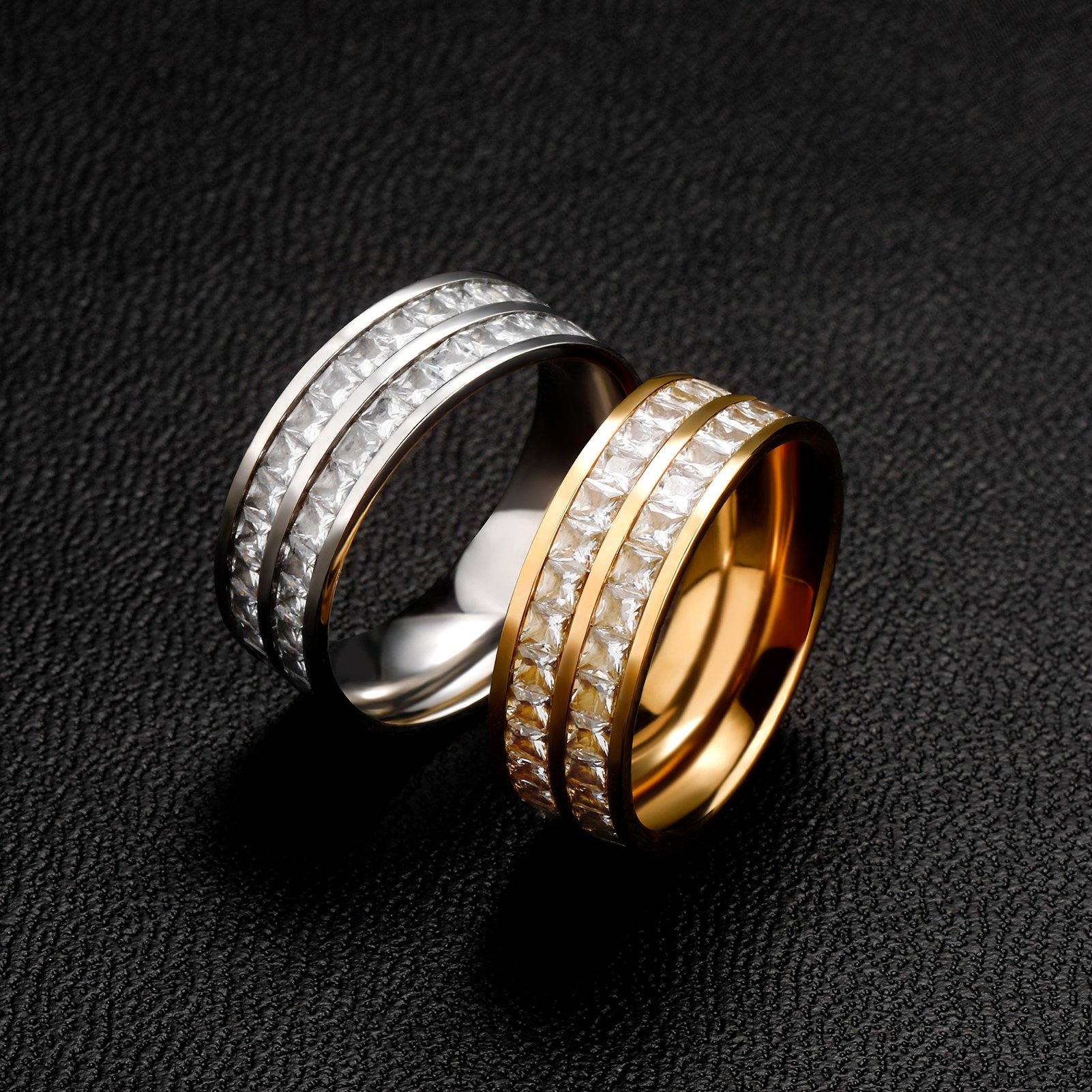 2MM Double Round Rings -Gold - Alliceonyou