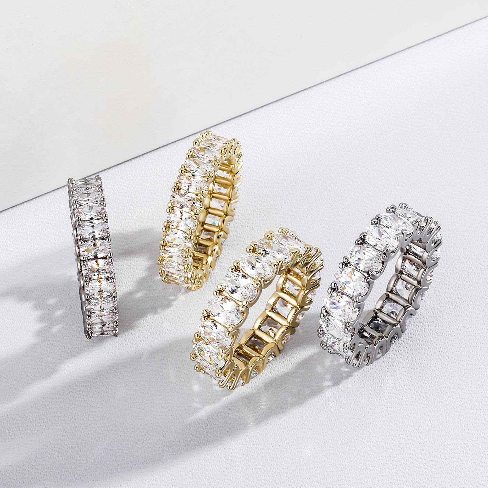 Single Row Diamond Ring - Gold - Alliceonyou