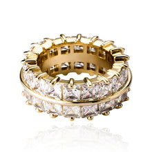 Load image into Gallery viewer, Double Row Diamond Ring - Gold - Alliceonyou
