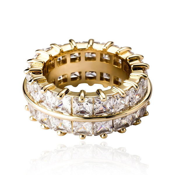 Double Row Diamond Ring - Gold - Alliceonyou