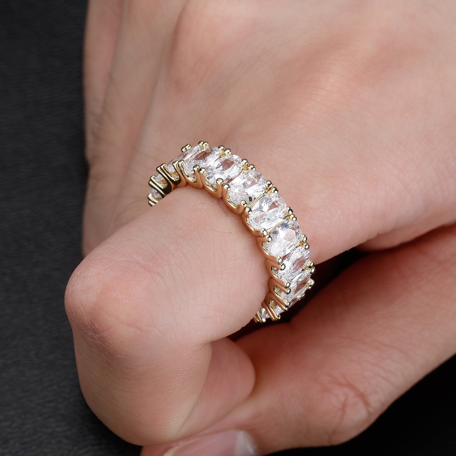 Single Row Diamond Ring - GOLD - Alliceonyou