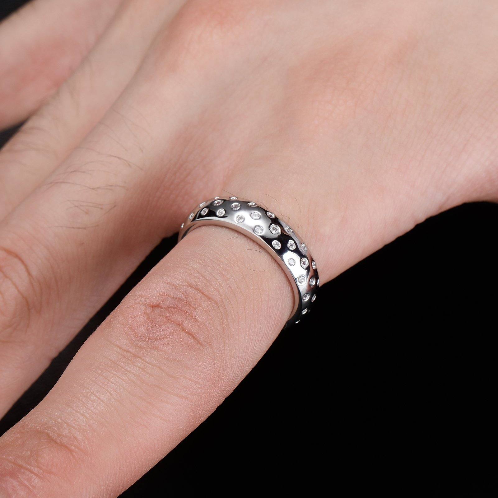 Diamond Hole Rings - Sliver - Alliceonyou