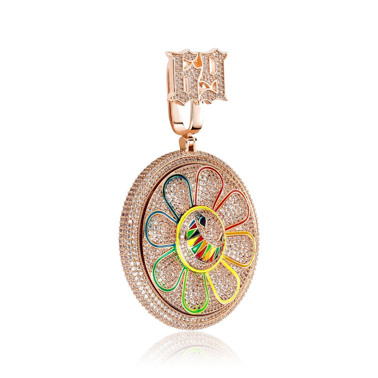 Sun Flower Big Pendant - Rose Gold - Alliceonyou