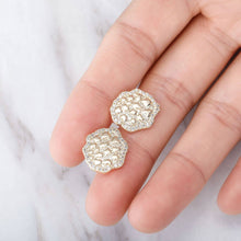 Load image into Gallery viewer, Iced Flowers Earrings - Gold - Alliceonyou
