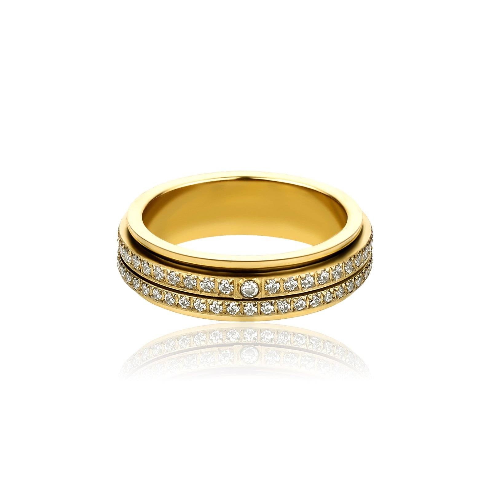 Double Baguette Row Rings - Gold - Alliceonyou