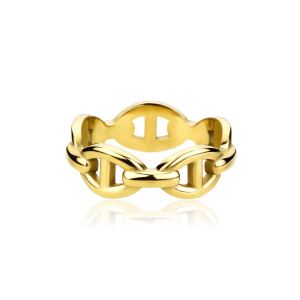 Cuban Link Chain Rings - Gold - Alliceonyou