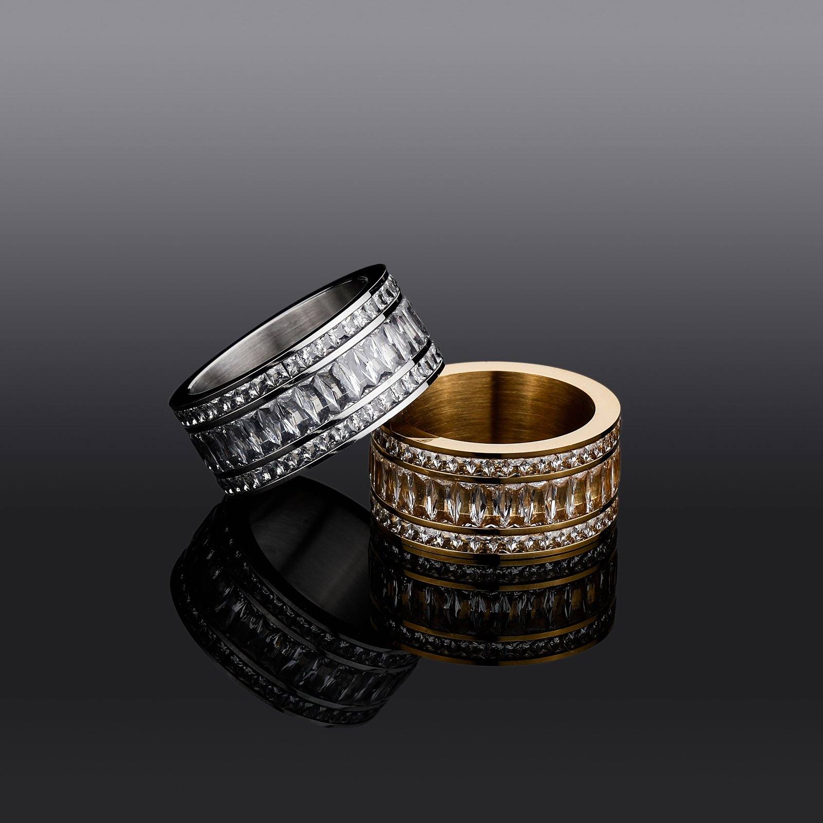 Baguette Band Rings - Gold - Alliceonyou