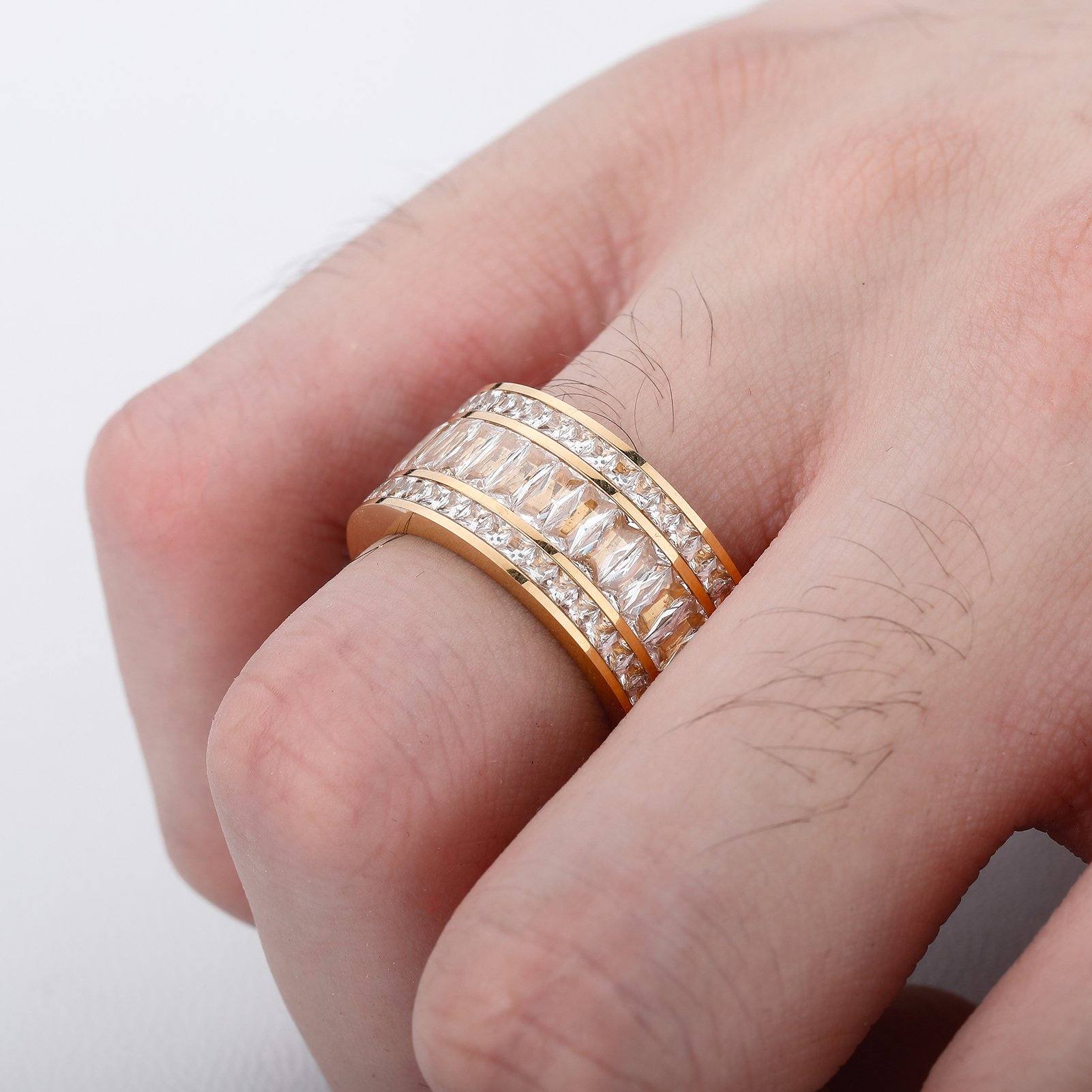 Baguette Band Rings - Gold - Alliceonyou