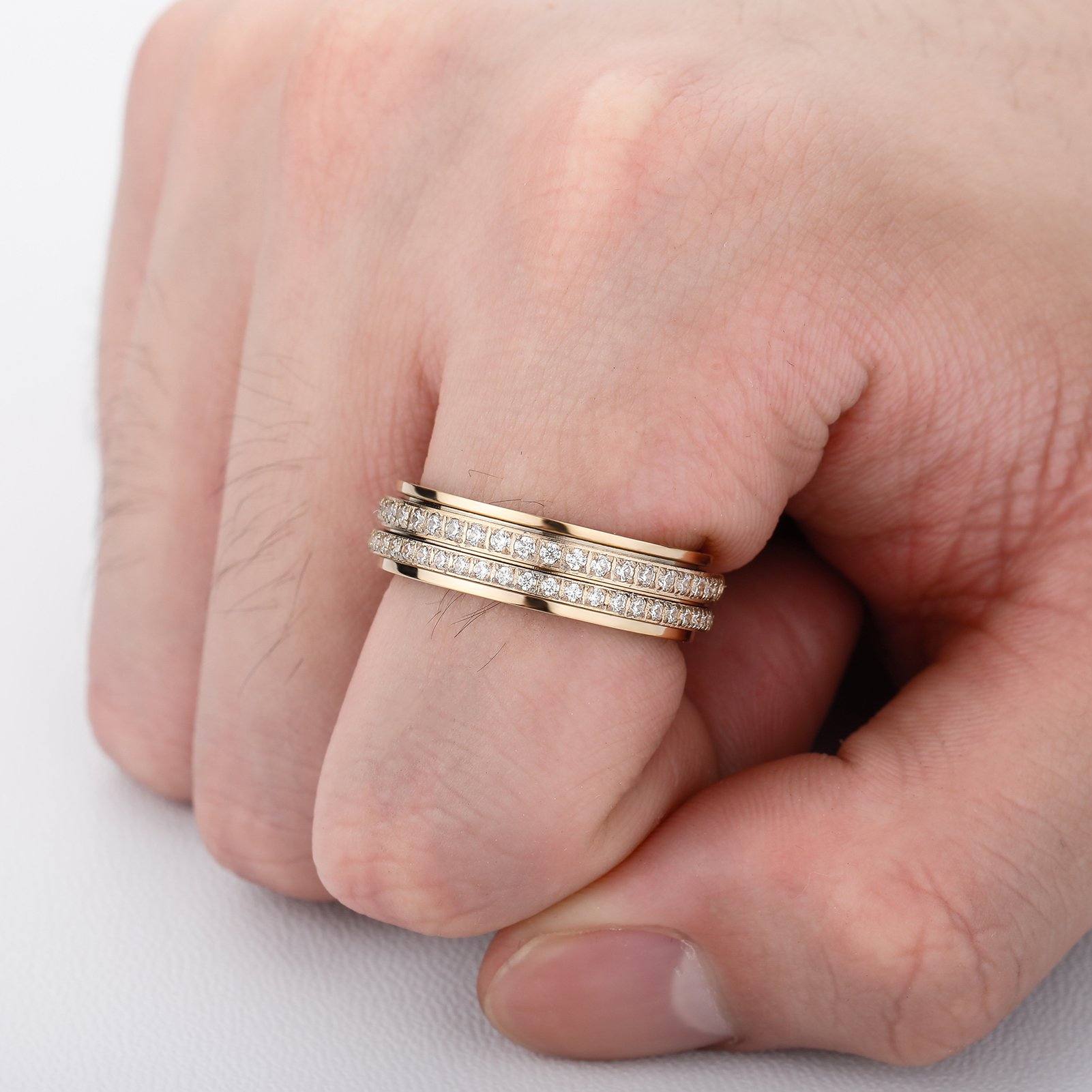Double Baguette Row Rings - Gold - Alliceonyou