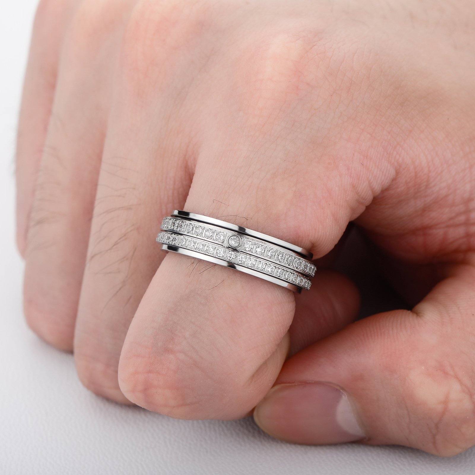 Double Baguette Row Rings - Sliver - Alliceonyou