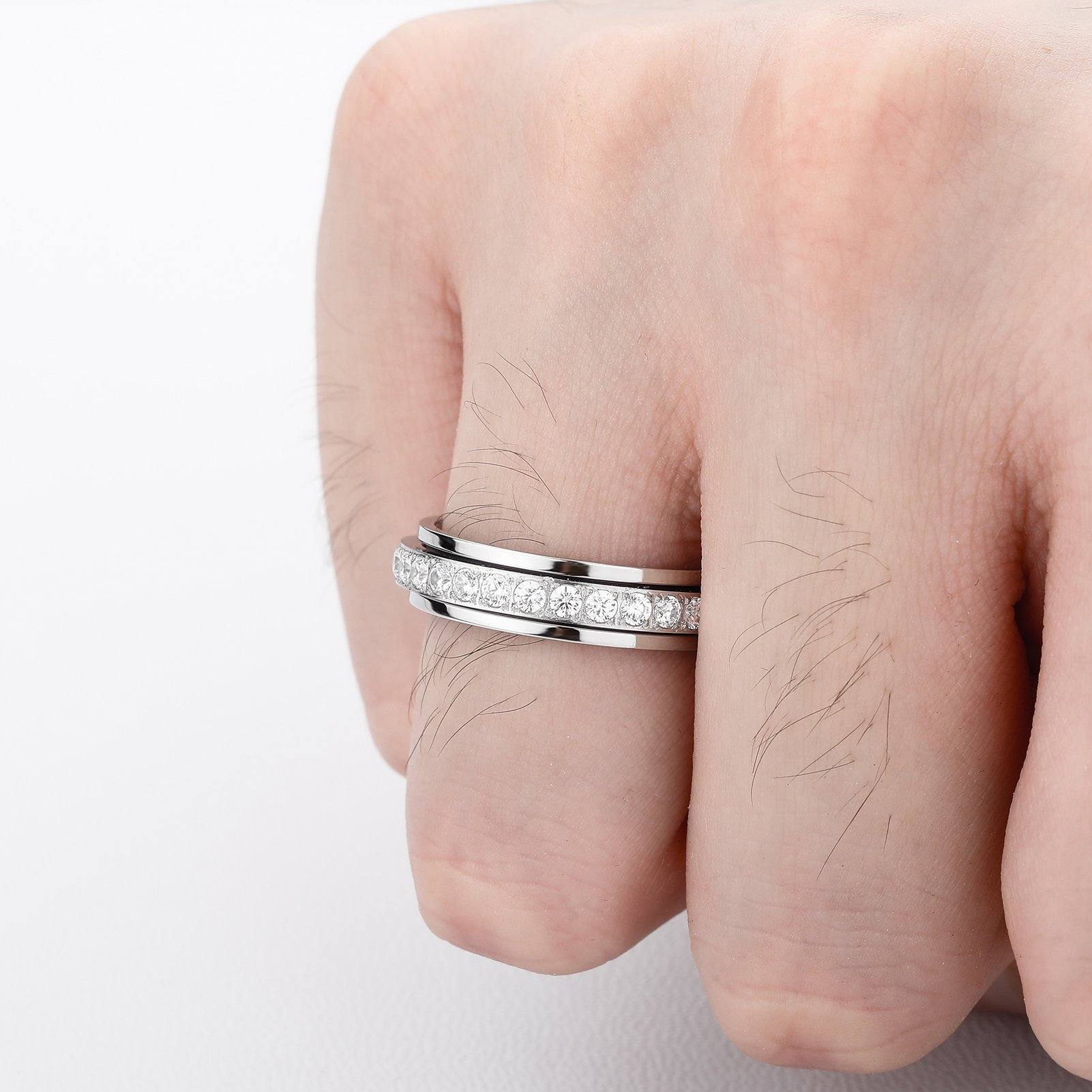 Single Baguette Row Rings - Sliver - Alliceonyou