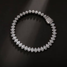 Load image into Gallery viewer, 8MM Marquise Cut Cluster Tennis Bracelet - SLIVER - Alliceonyou
