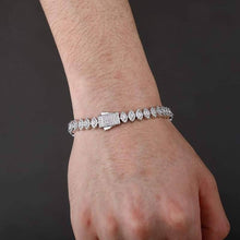 Load image into Gallery viewer, 8MM Marquise Cut Cluster Tennis Bracelet - SLIVER - Alliceonyou
